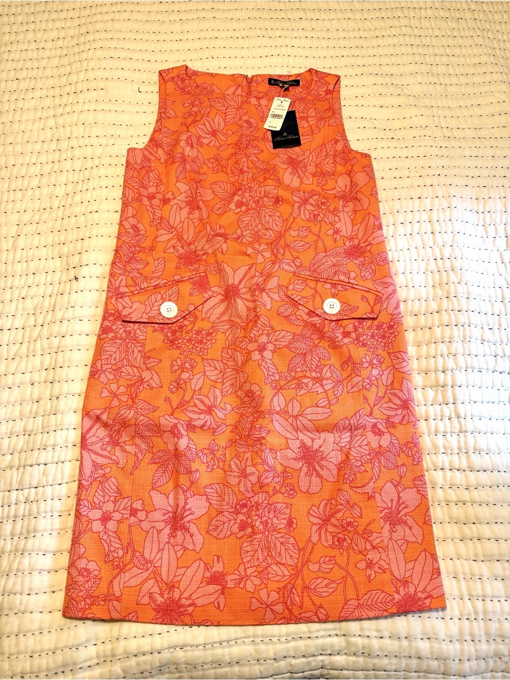 NWT Brooks Brothers Sleeveless Shift Dress
